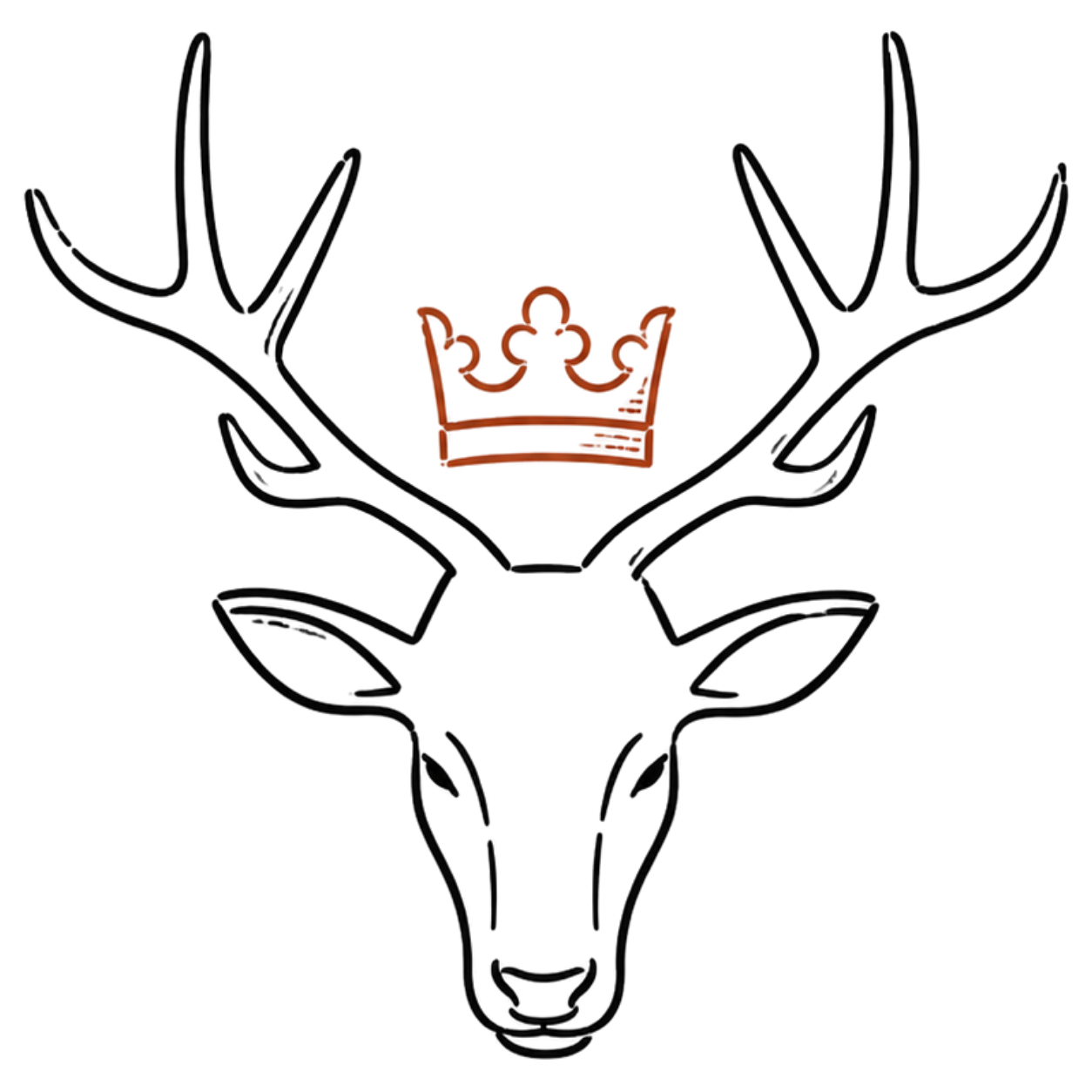 Illustration af Hørsholms hjortesymbol med krone